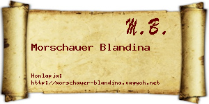 Morschauer Blandina névjegykártya
